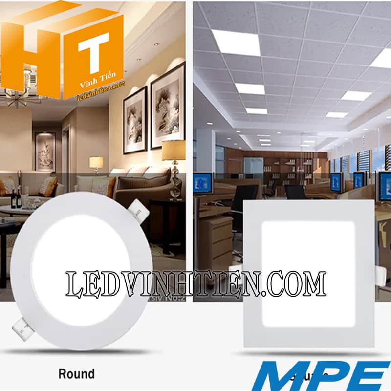 Đèn led panel âm trần vuông dimmer 24W dùng chiếu sáng phòng khách, nhà phố, văn phòng