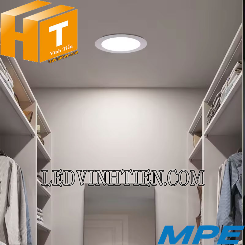 Đèn led panel âm trần tròn dimmer 9W chiều sáng phòng khách, bếp, phòng ngủ