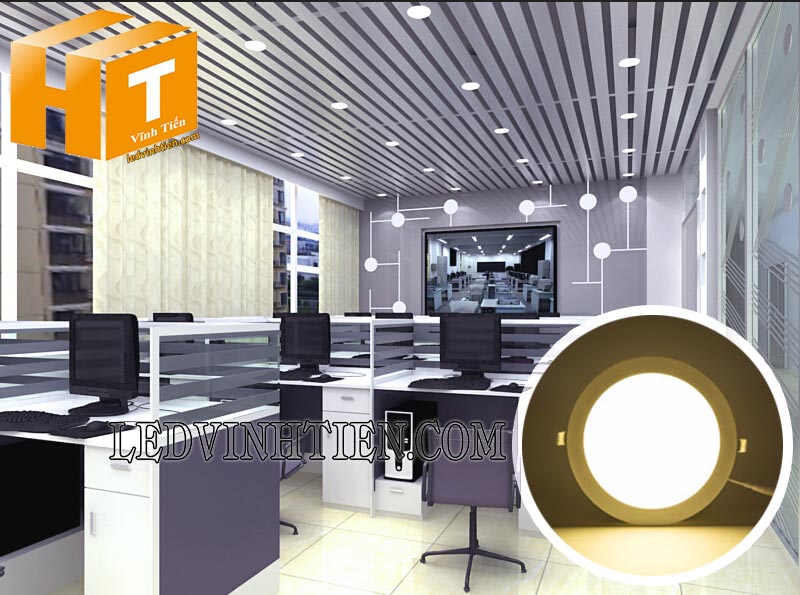 Đèn led mini panel tròn RPE-18-3C dùng chiếu sáng văn phòng, nhà ở
