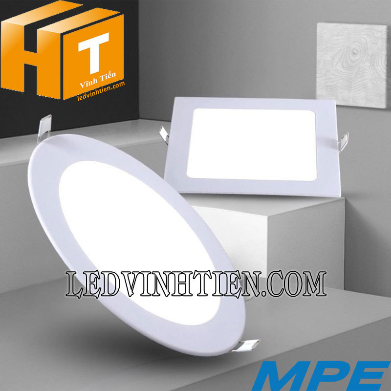 Đèn led panel vuông âm trần siêu mỏng SPL-24 trắng, vàng chính hãng MPE