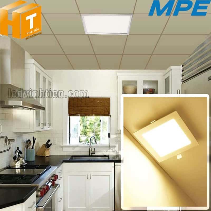 Đèn led panel vuông âm trần 6W SPL-6 MPE loại tốt, siêu sáng, ánh sáng vàng, trắng