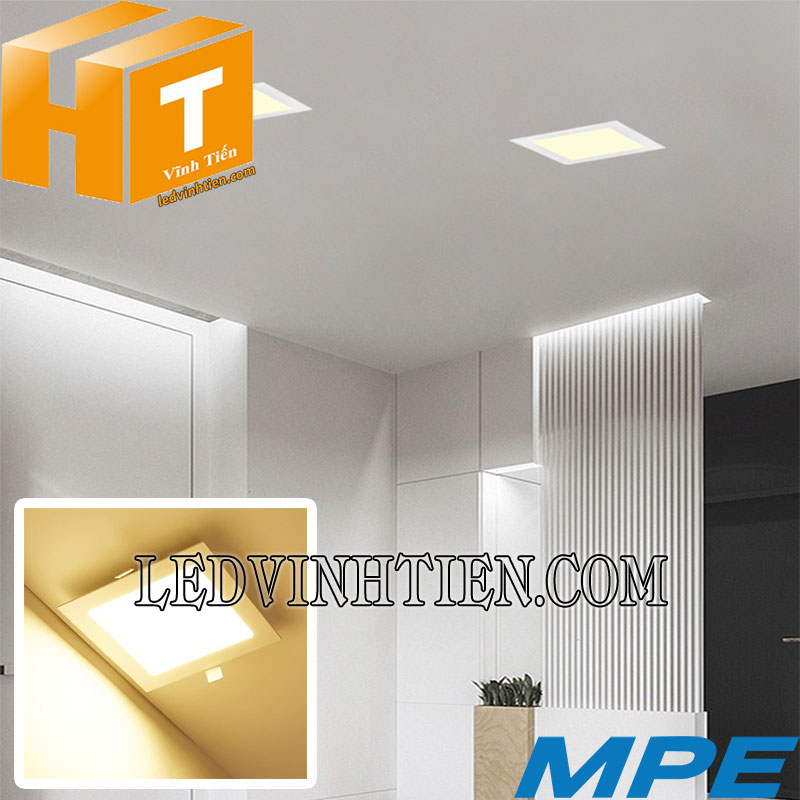 Đèn led panel vuông âm trần 9W SPL-9 MPE dùng chiếu sáng nội thất, văn phòng