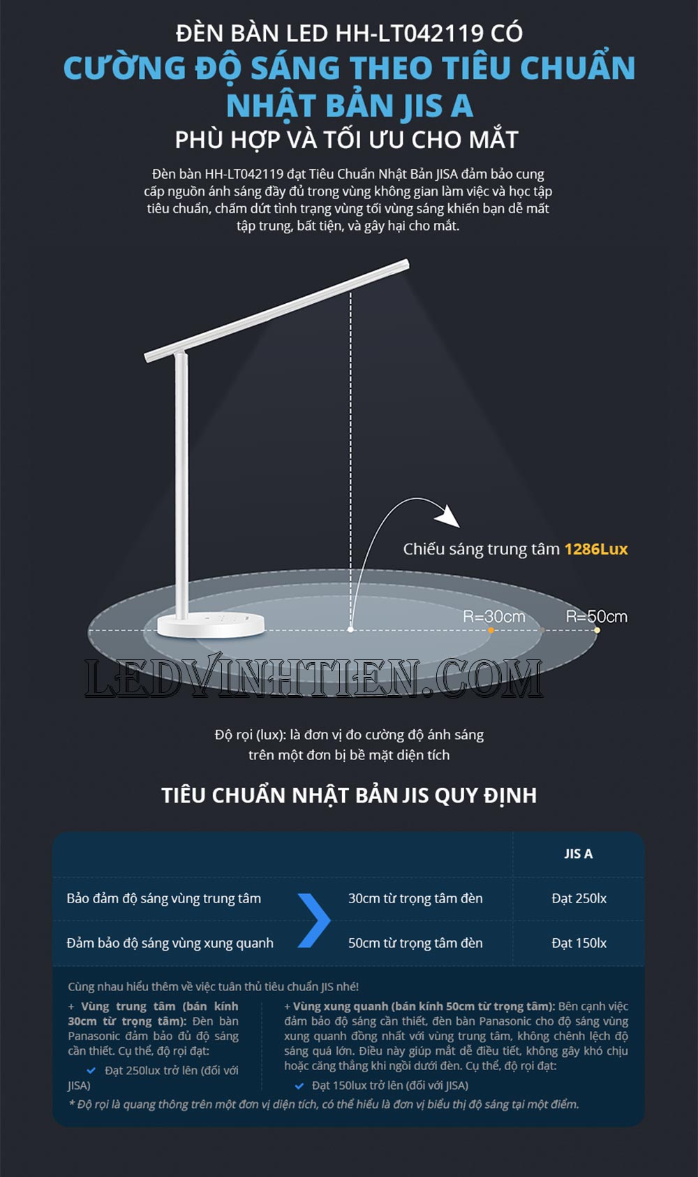 Đèn led  để bàn học, đọc sách HH-LT0421 Panasonic, nanoco loại tốt, giá rẻ, chất lượng, chính hãng