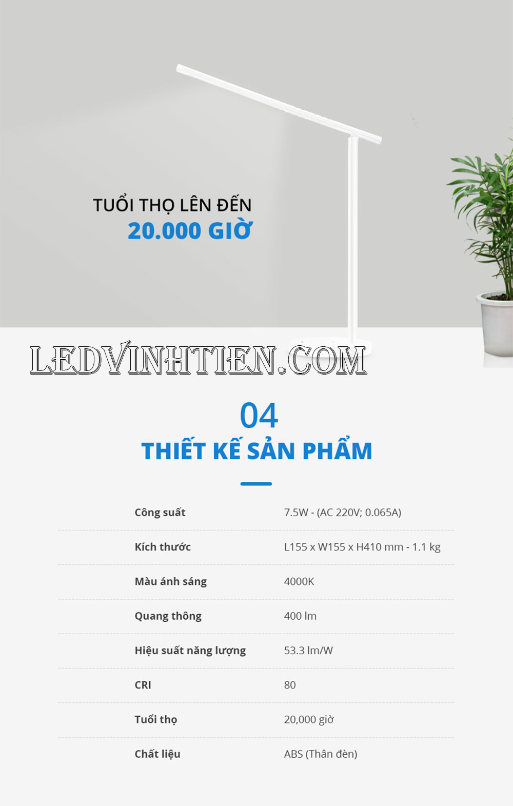 Đèn led  để bàn học, đọc sách HH-LT0421 Panasonic, nanoco loại tốt, giá rẻ, chất lượng, chính hãng