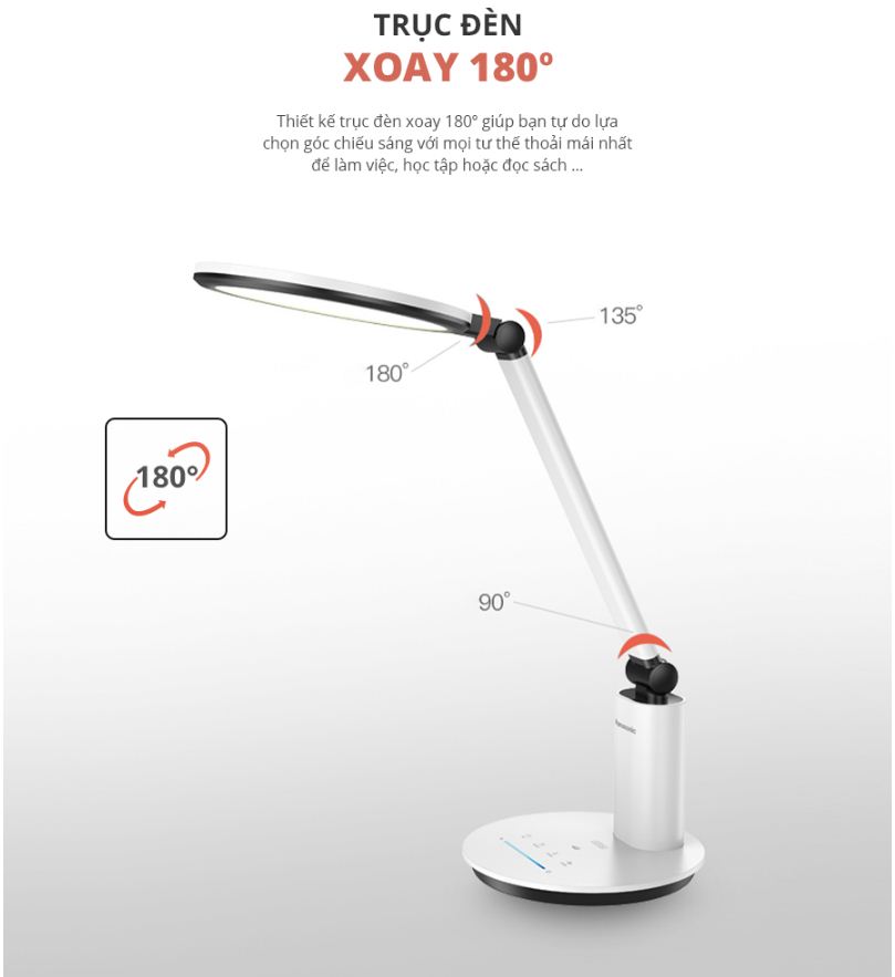 Đèn led  để bàn học, đọc sách HH-LT0623 Panasonic, loại tốt, giá rẻ, chất lượng, chính hãng