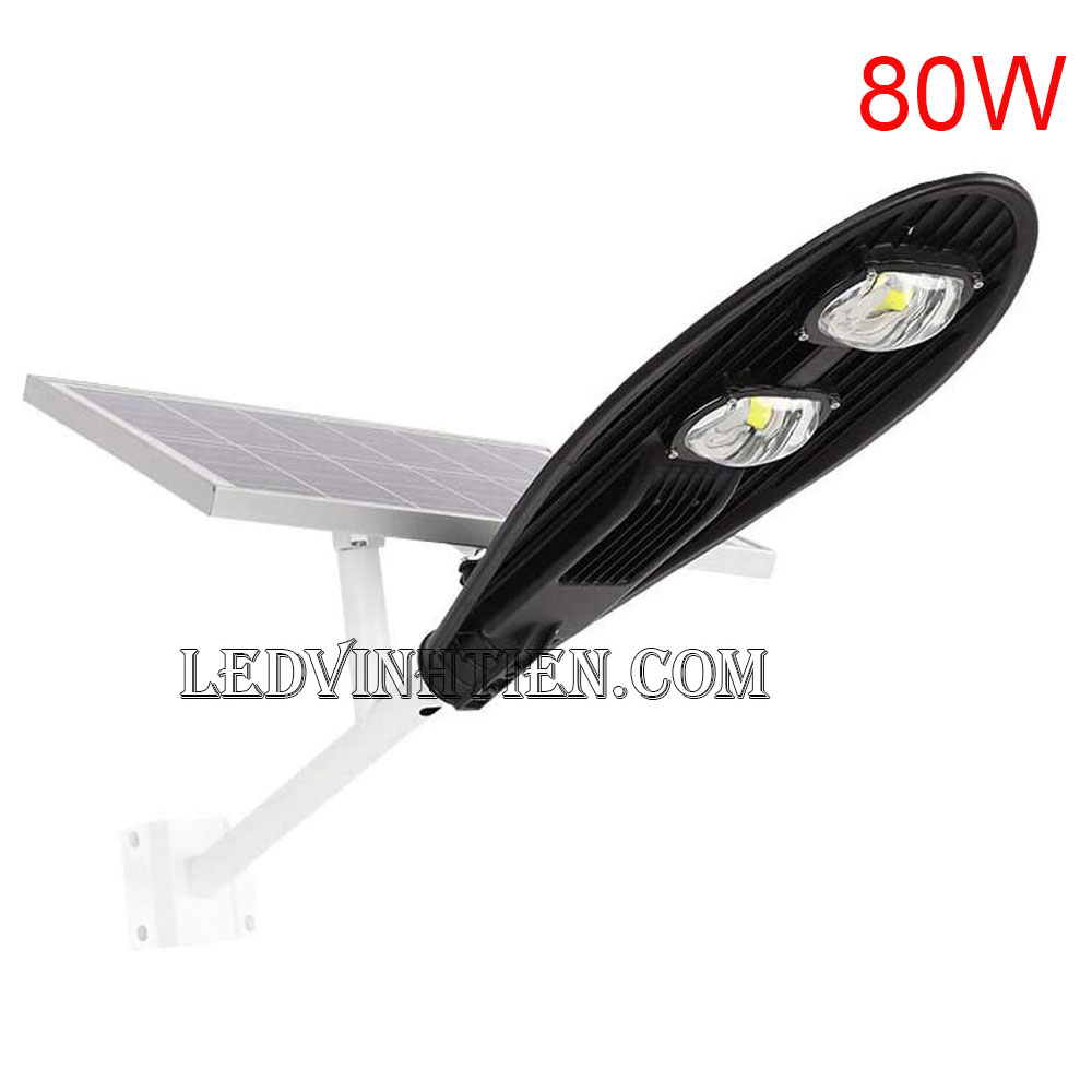 Đèn đường led năng lượng mặt trời 80W chiếc lá, giá rẻ, Ledvinhtien.com