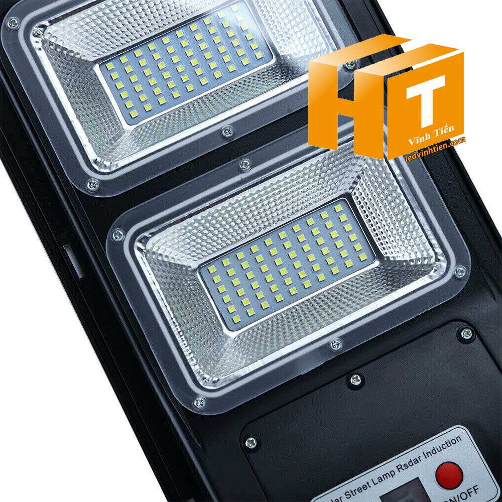 Đèn đường led năng lượng mặt trời 100W pin liền thể loại tốt, giá rẻ, ngoài trời, không tốn điện