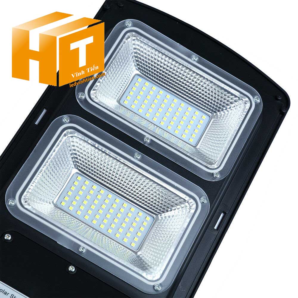 Đèn đường led năng lượng mặt trời 100W pin liền thể loại tốt, giá rẻ, ngoài trời, không tốn điện