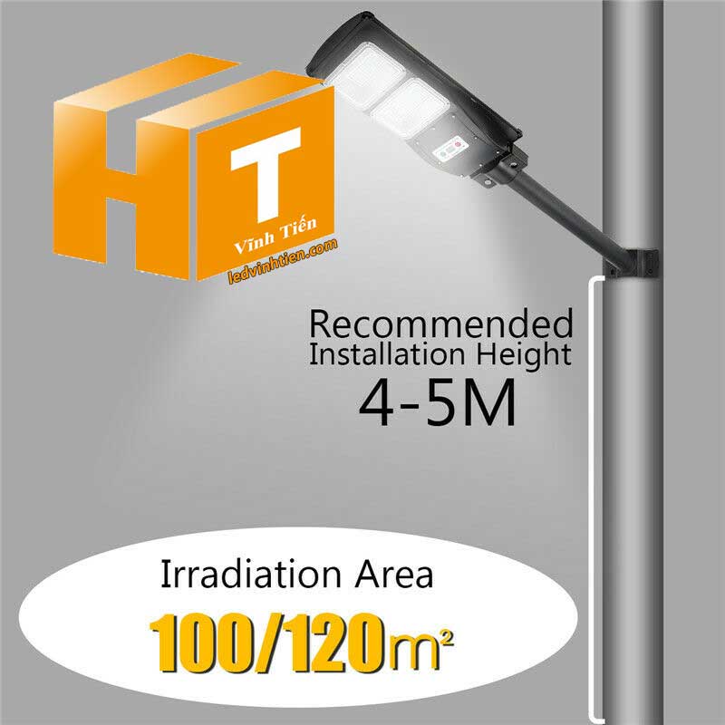 Đèn đường led năng lượng mặt trời 20W pin liền thể, giá rẻ, Ledvinhtien.com