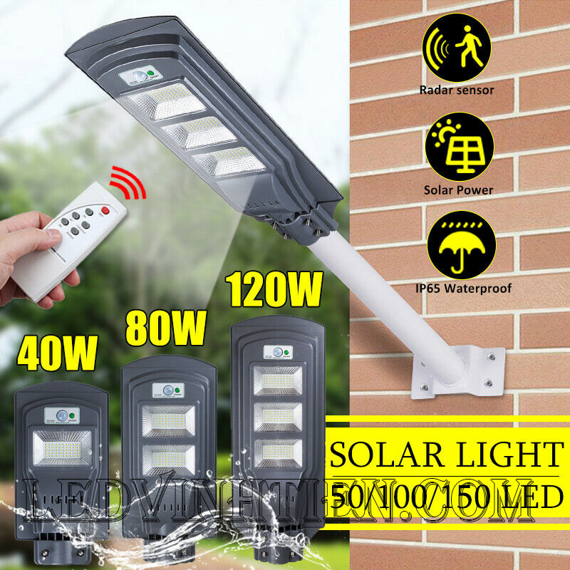 Đèn đường led năng lượng mặt trời 30W pin liền thể, giá rẻ, Ledvinhtien.com