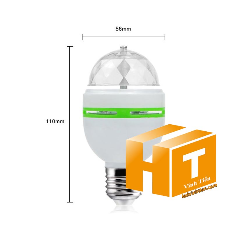 Đèn cầu xoay 3W đuôi vặn E27