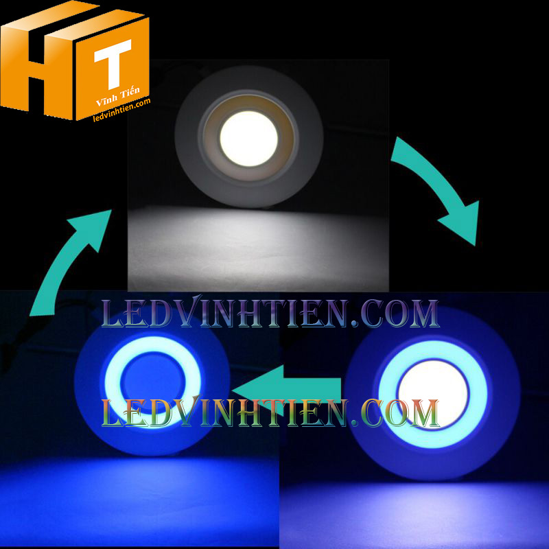 Đèn led downlight âm trần 12+4w