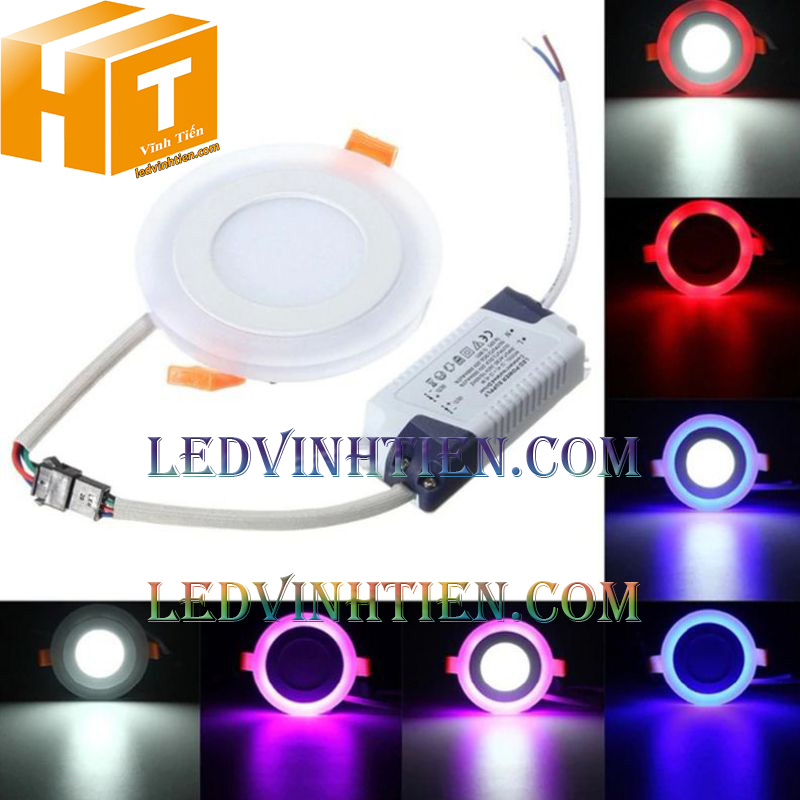 Led panel light 18+6w viền xanh dương