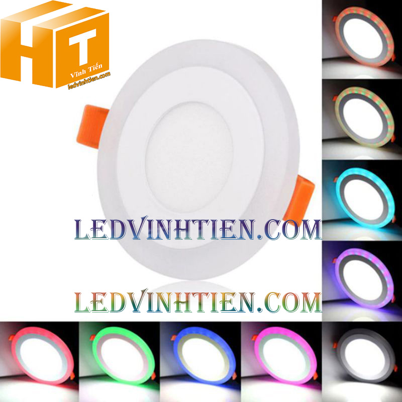 Đèn led âm trần tròn 3+3w 3 chế độ giá sỉ