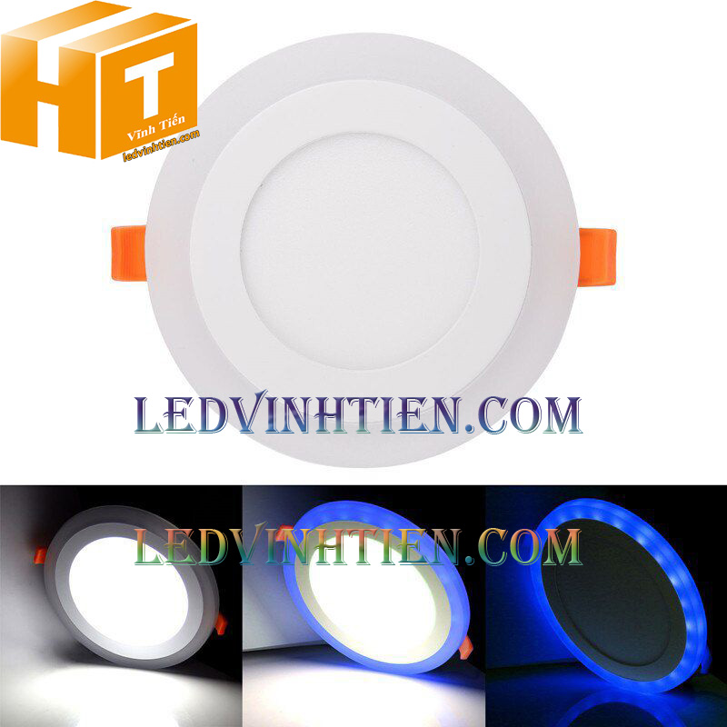 Đèn led âm trần tròn 3+3w 3 chế độ loại tốt