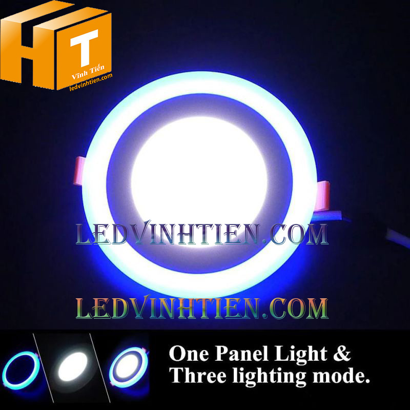 Đèn led âm trần tròn 3+3w 3 chế độ siêu sáng