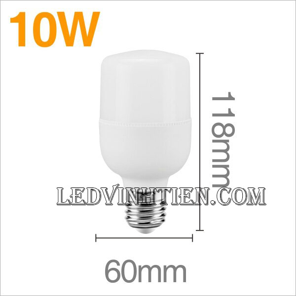 Đèn led búp trụ 10W loại tốt, giá rẻ, chất lượng, dùng chiếu sáng nội thất