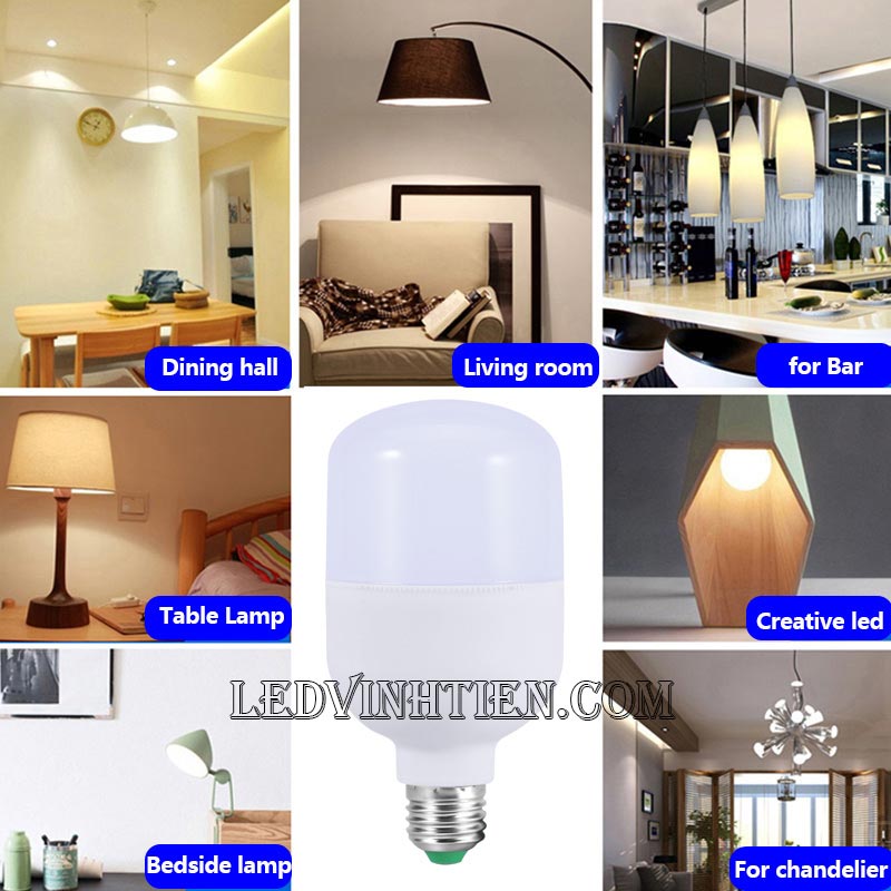 Bóng đèn led búp trụ 20W loại tốt, giá rẻ, Ledvinhtien.com