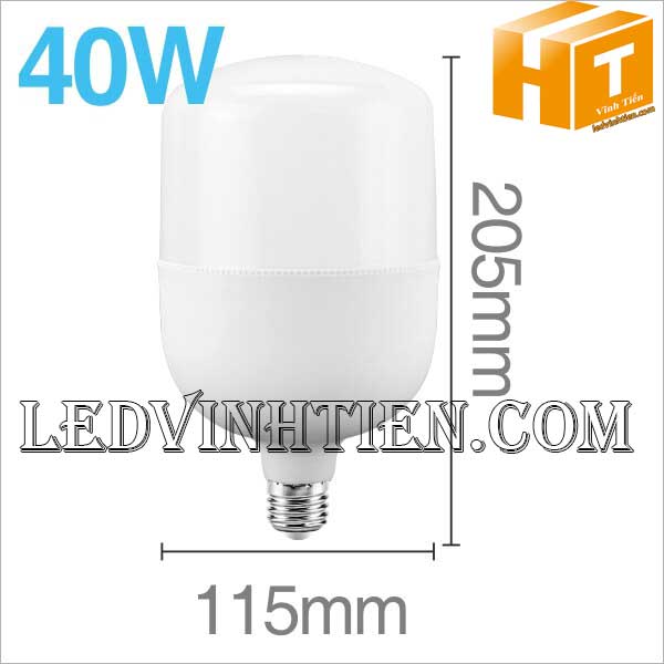 Bóng Đèn led búp trụ 40W VĨNH TIẾN