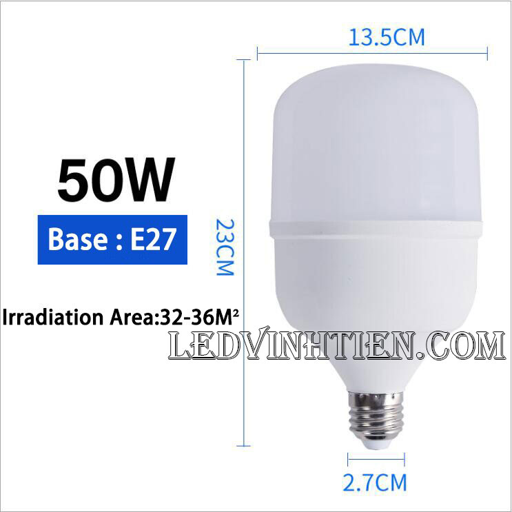 Bóng Đèn led búp trụ 50W vĩnh tiến