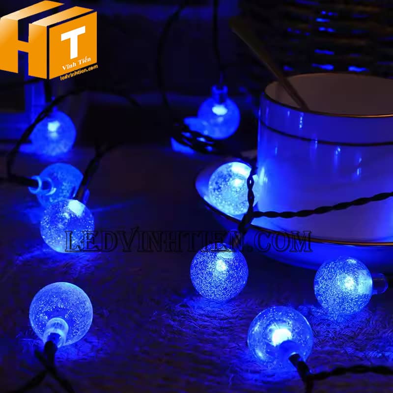 Đèn led bi bọt nước màu xanh dương