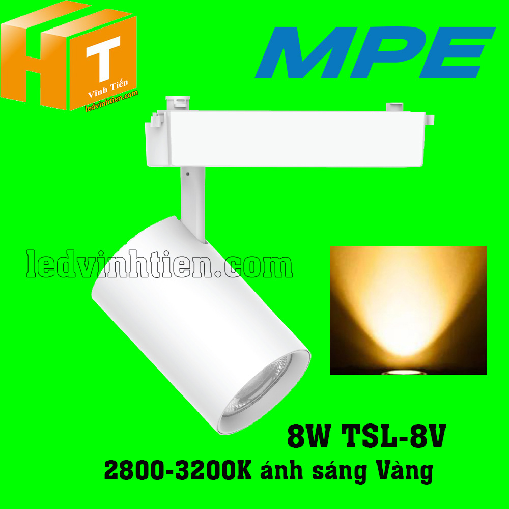 Đèn led chiếu điểm tsl 8w ánh sáng vàng