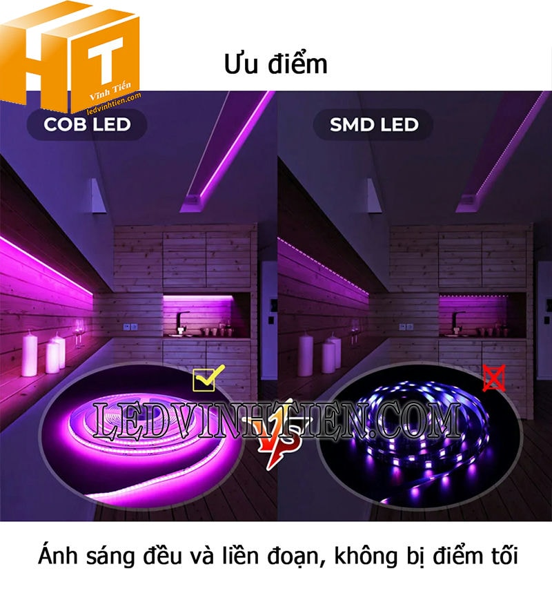 Đèn led dây 12V DC màu hồng giá rẻ