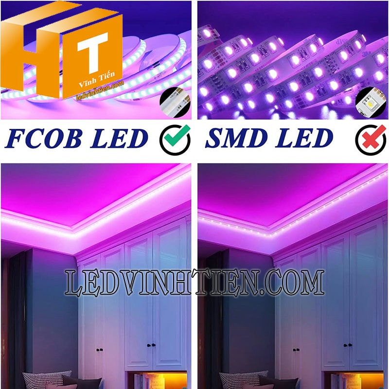 Đèn led dây 12V màu tím