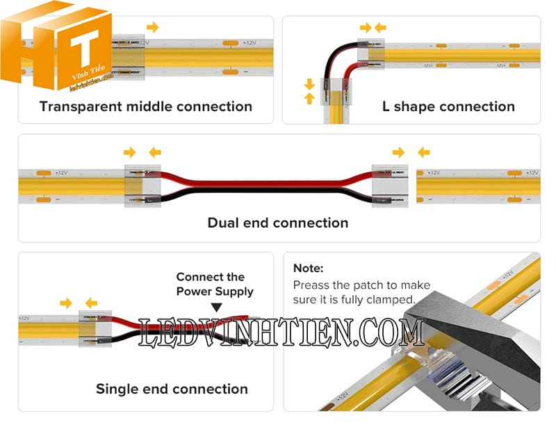 Hướng dẫn đấu nối dây led COB chi tiết nhất