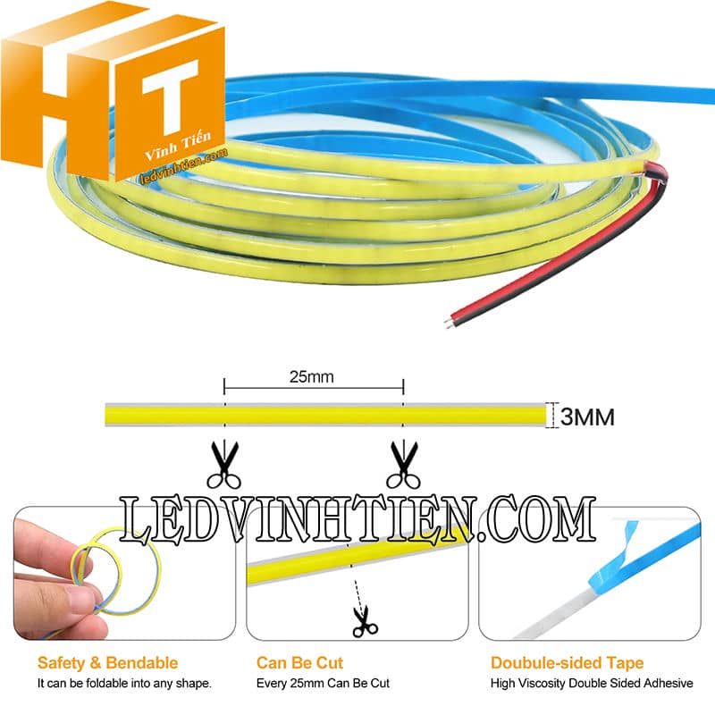 Cách cắt led dây COB