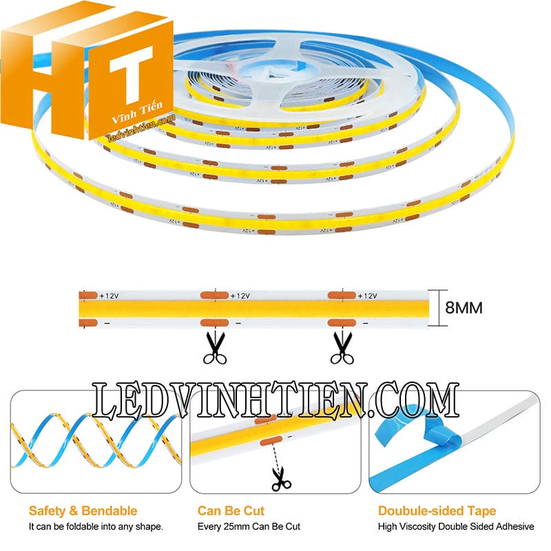 Đèn led dây COB 12V