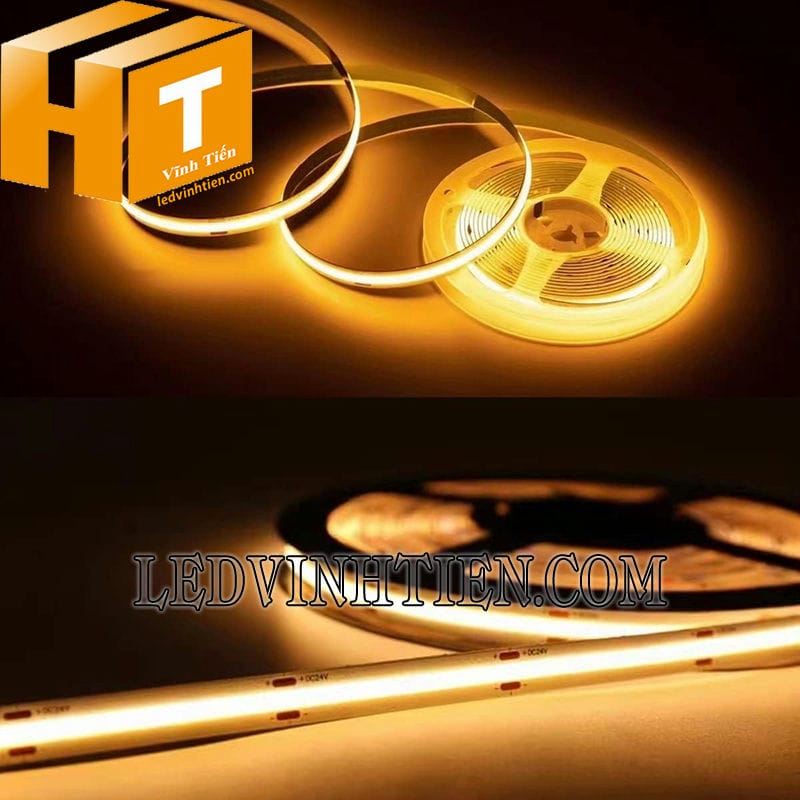 Đèn led dây COB ánh sáng màu cam