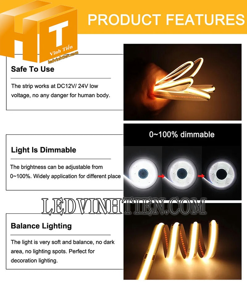 Đèn led dây COB loại tốt