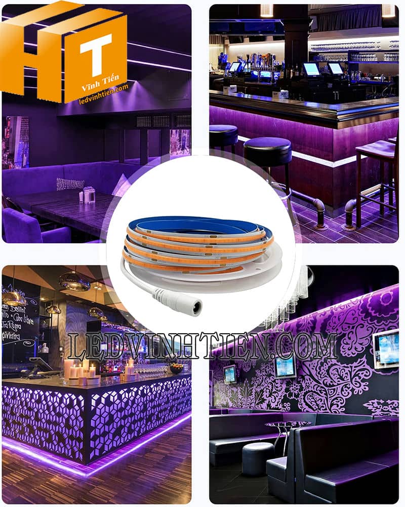 Đèn led dây COB màu tím cao cấp