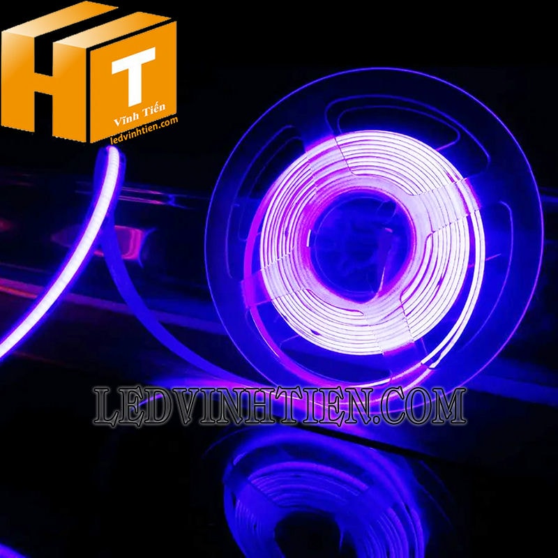 Đèn led dây dán COB 24V màu tím