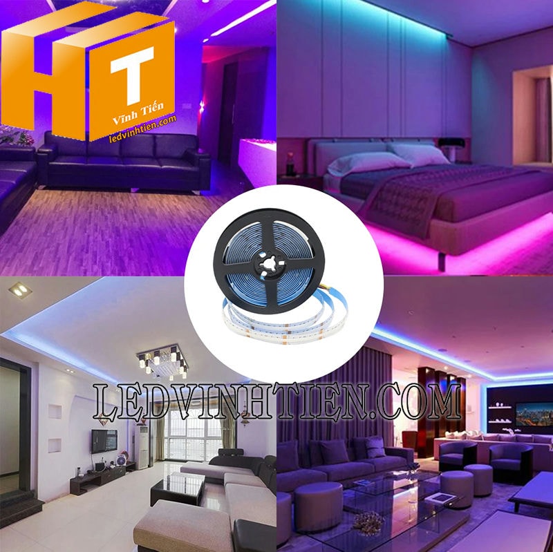 Led dây 24V COB màu tím