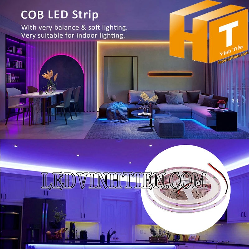Led dây dẻo COB màu tím