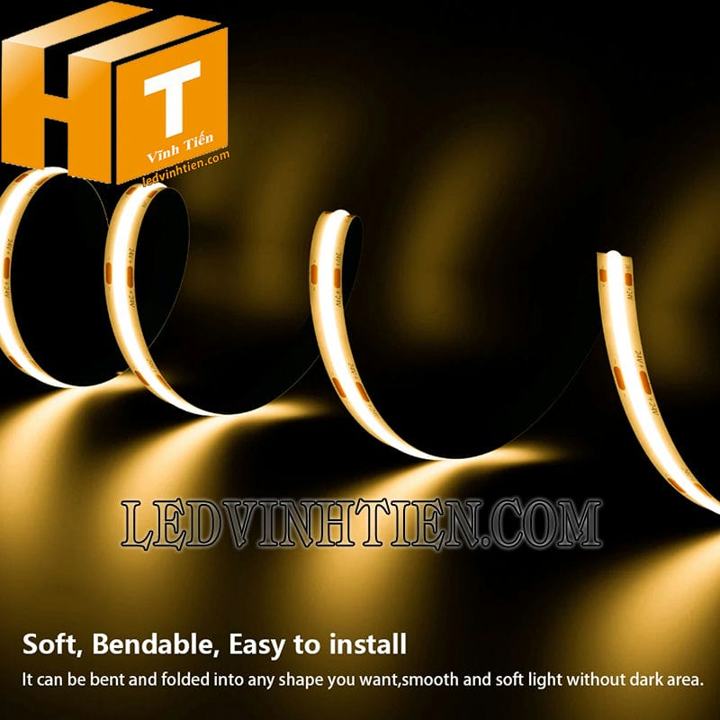 Đèn led dây COB 24V màu vàng giá rẻ