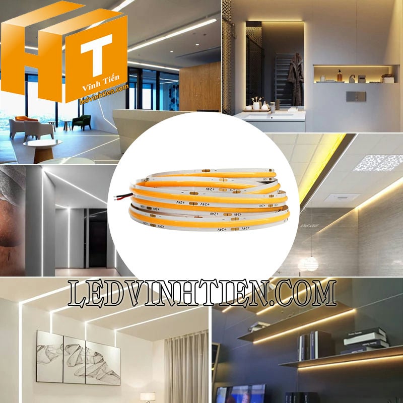 Đèn led dây 24V COB dùng trang trí nội thất