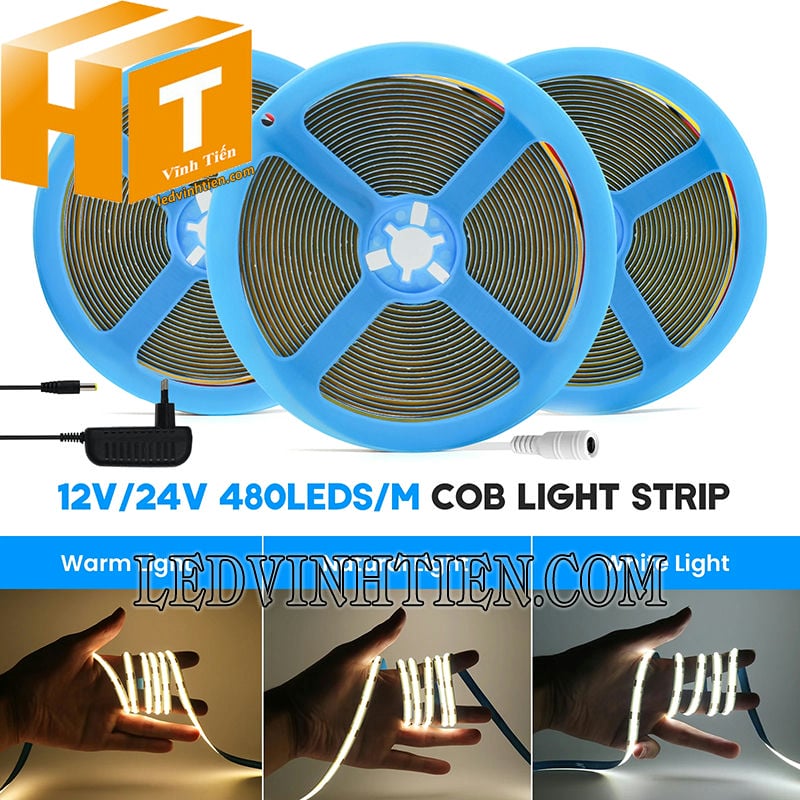 Đèn led dây 24V COB màu trắng