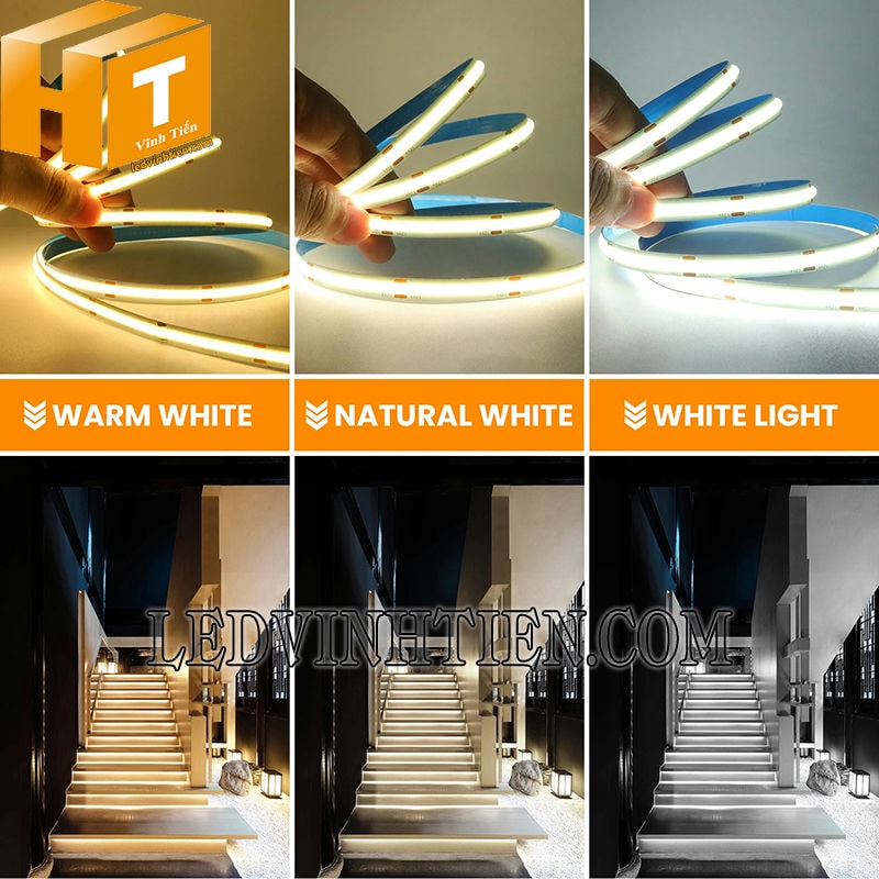Đèn led dây COB dùng trang trí nội thất