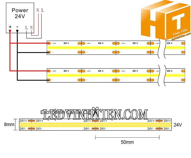 Hướng dẫn nối dây led COB