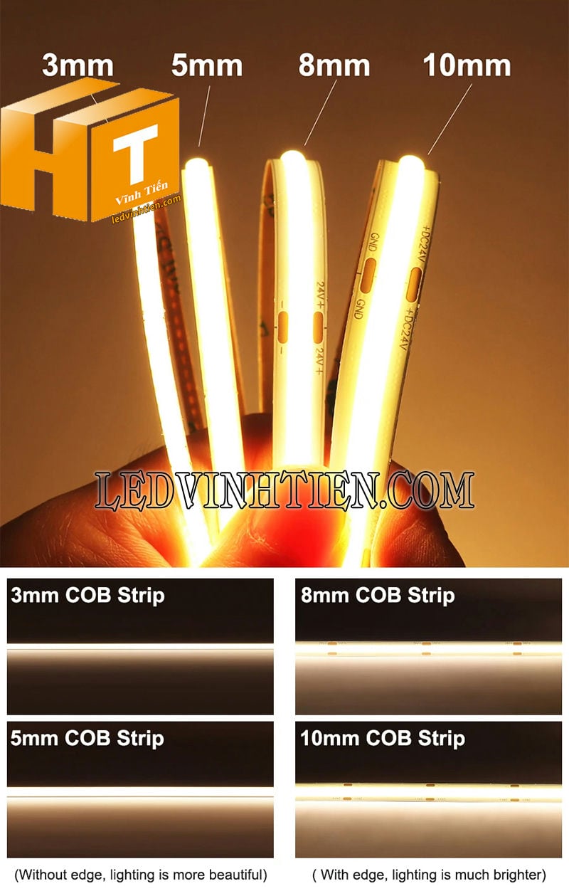 Led dây COB ánh sáng 3000K