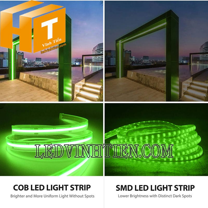 Đèn led dây 24V màu xanh lá
