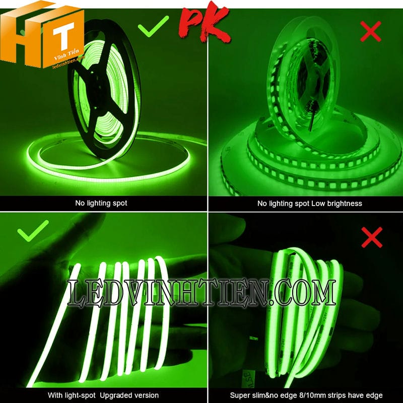 Led dây dán 24V màu xanh lá