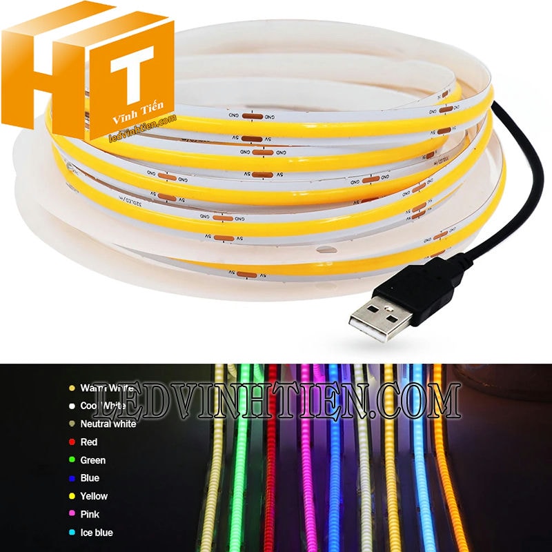 Đèn led dây COB 5V cao cấp