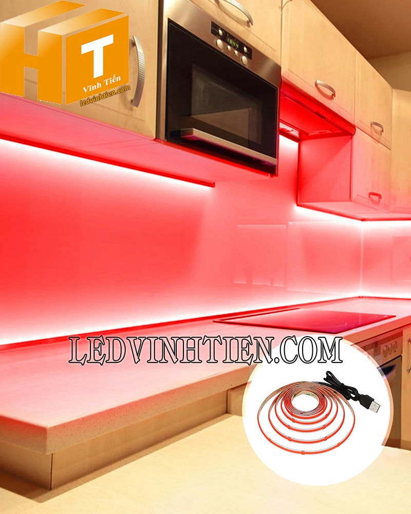 Đèn led dây COB 5V DC màu đỏ