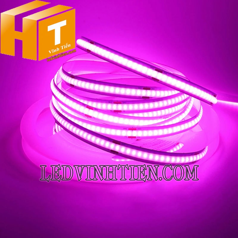 Đèn led dây COB màu hồng