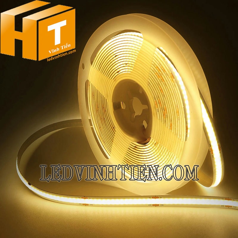 Đèn led dây COB màu vàng nắng