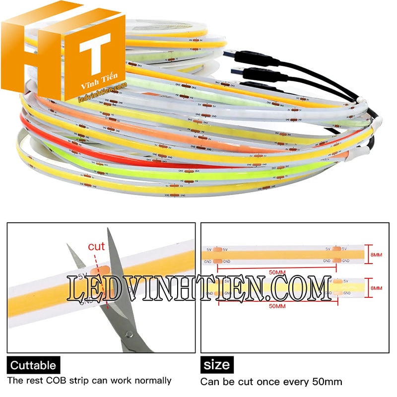 Led dây dán COB 5V